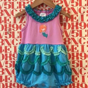 Lemon Loves Layette Little Mermaid Bubble, NEW WITH TAGS, 6-12 months